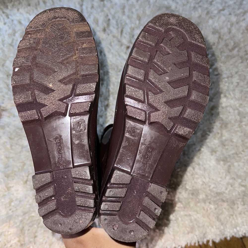 Tommy Hilfiger Burgundy Rain Boots - Picture 6 of 6